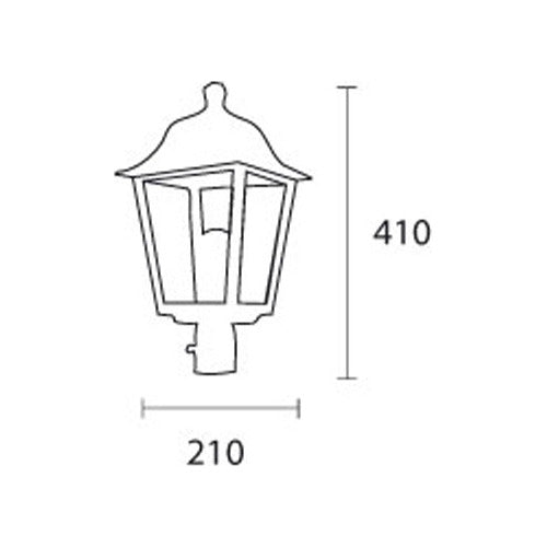 Faroluz X2 Farol Exterior Para Poste Pilar Columna Apto Lampara Led 2