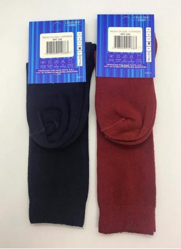 Wholesale Pack of 6 Oxford 3/4 Knee-High School Socks for Kids Size 1 (18-24) 2