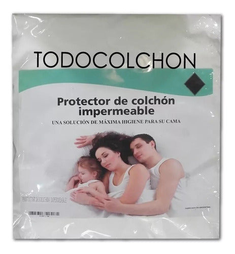 Cubre Colchon 2 Plazas Impermeable Incontinencia Ajustable 0