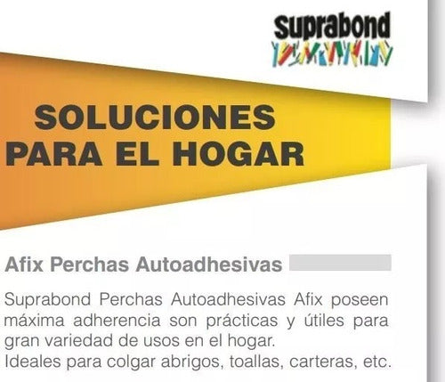 Percha X2 Acero Inoxidable 35 Mm Redonda Adhesiva Suprabond 1