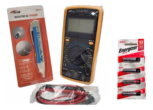 Gralf Digital Multimeter Kit with Capacitance Meter + VGF-3 Voltage Tester 0