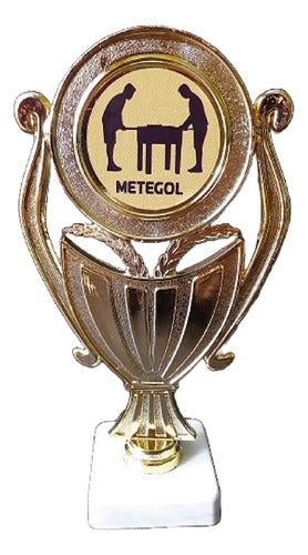 CABPremiaciones Set X10 Trofeo Plástico Copa Metegol Futbol 15cm Souvenir 0