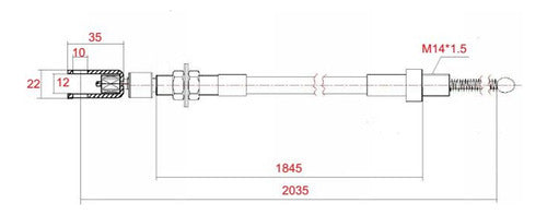 Cable Freno Derecho Autoelevador Hangcha Serie H 5000kg 4/5t 1