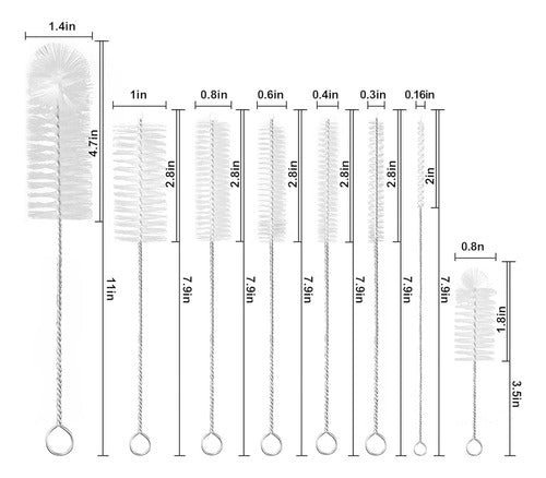 Yolaist 8 Pcs Cepillo Limpiador De Botellas Y Cepillo Limpia 1