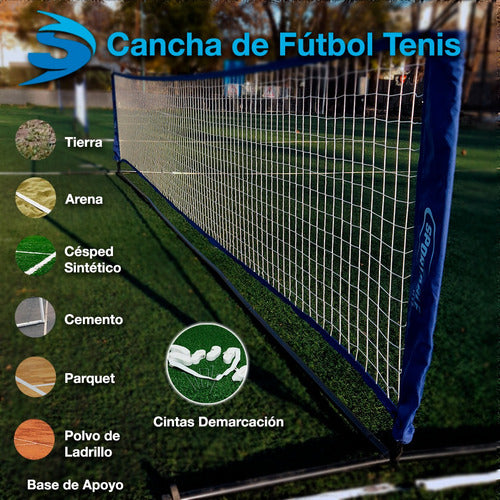 Sportable 2.0 m Football Tennis Net with Iron Base 1vs1 2.0 Meters 1