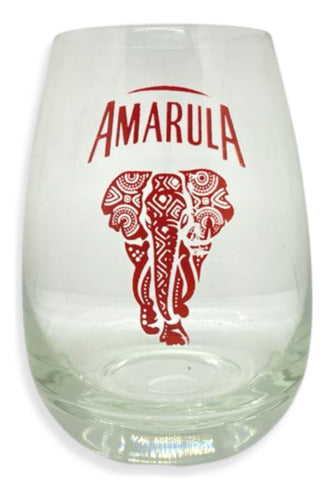 Set of 6 Transparent Glass Amarula Design Tumblers 400ml 1