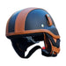 Portalvendedor Casco Custon Negro Y Marron Sin Visera 0