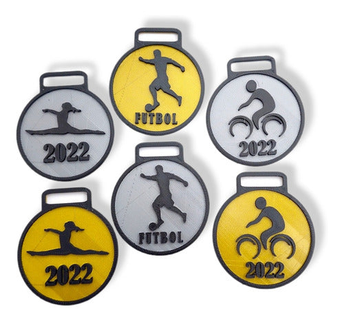 Medallas Personalizadas X6 + 1 Trofeo 1