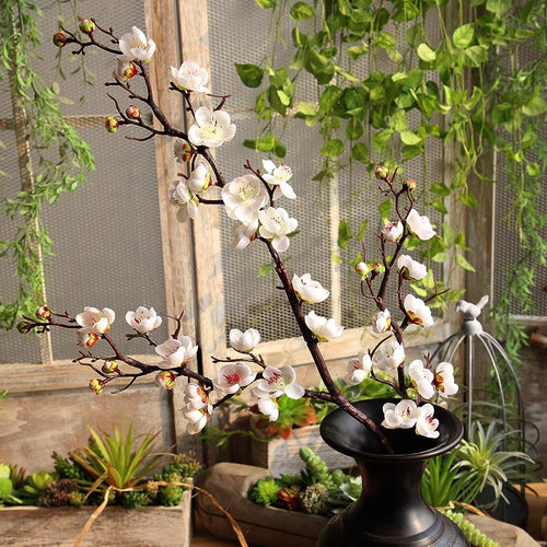 Cn-Knight 3pcs Cherry Blossom Artificial Branches, Flower 3