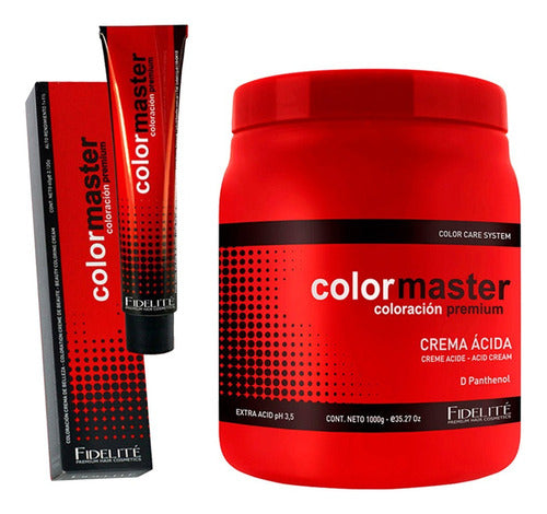 Fidelite 24 Tinturas Color Master + 1 Acid Mask 1kg 0