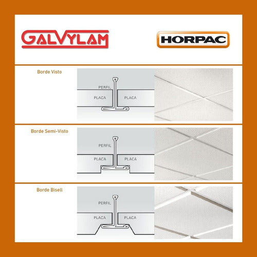 HORPAC Detachable Ceiling Techo Horpac Semi-Exposed Per Square Meter 60x60 5