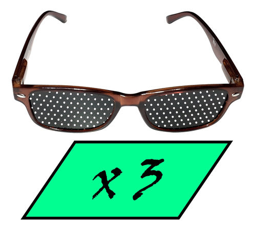 Set of 3 Pinhole Glasses for Presbyopia and Myopia Relief 0