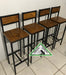 MuebleriaIndustrialUy Breakfast Table Set with Four Chairs - Wood and Iron 6