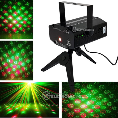 Laser Pisca Strobo Jogo De Luz Holográfico Iluminação Balada 4