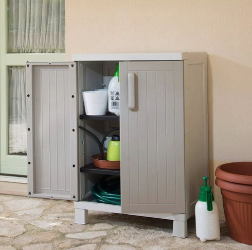 Eco-Sustainable Outdoor Plastic Cabinet 2 Doors Toomax 3