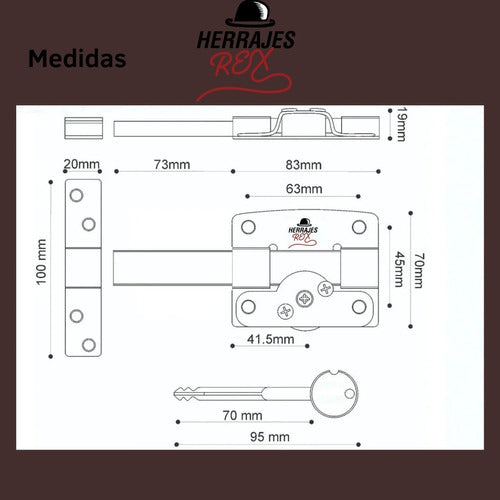 REXX Door Lock Security Bolt with Same Combination x3 2