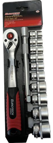 Eurotech Professional 1/2" Socket Set with Ratchet 0