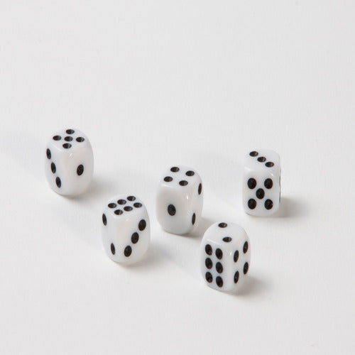 Generic 19 Mm White Urea Dice with Low Relief Dots - 100 Units 4