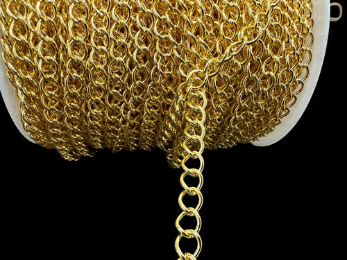 50 Meters Golden 7x5mm Chain #60 Bijou Deco Crafting Pack 1