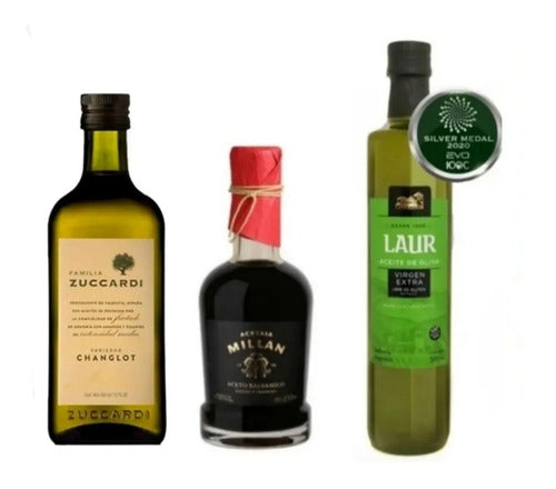 Combo Zuccardi Picual Olive Oil + Millan Vinegar + Laur Extra Virgin Olive Oil Pack of 3 - 500ml each 0