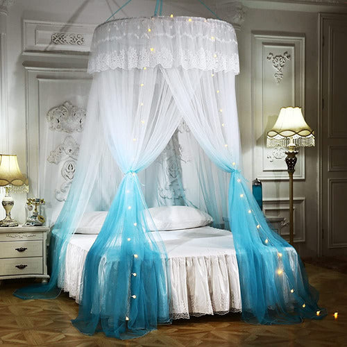 Mengersi Pirncess Cama Canopy Para Niñas Y Adultos Con Luces 0