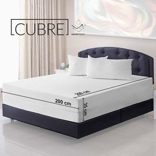 CUBRE King Size Mattress Protector 200x200x35 Premium Waterproof with Zipper 2