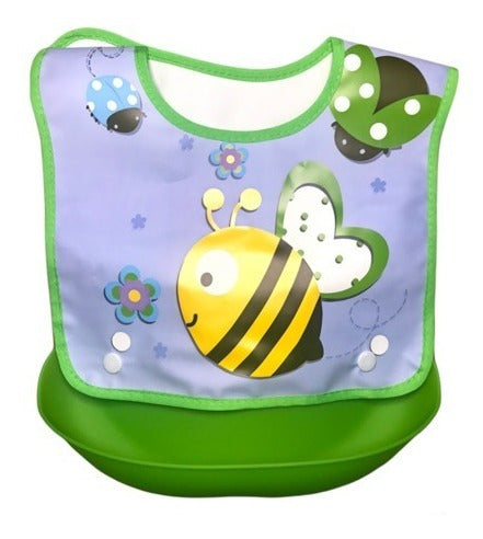 Waterproof Silicone Bib with Pocket Container for Babies P 15
