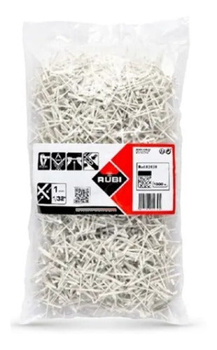 RUBI Set 1000 1mm Spacer Clips for Tiles and Porcelain 0