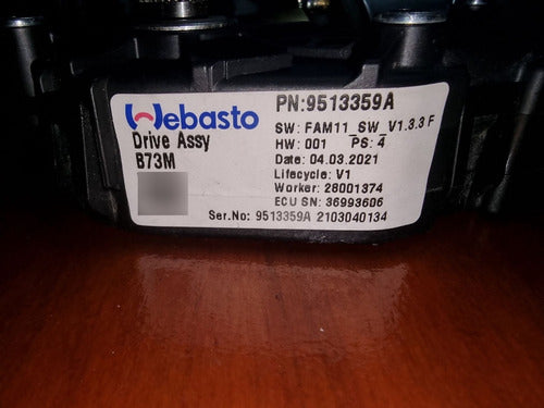 Webasto Sunroof Motor C4 Lounge 1.6 16v THP 2