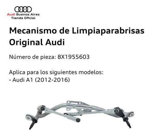 Audi Windshield Wiper Mechanism 8X1-955-603 1