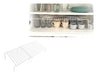Set of 2 Reinforced White Expandable Shelf Organizers for Pantry 8