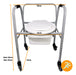 Adjustable Orthopedic Toilet Riser with Large Wheels and Backrest 3