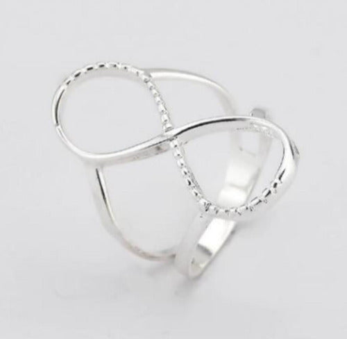 Inspira Joyas Wide Infinite Ring in 925 Silver 0