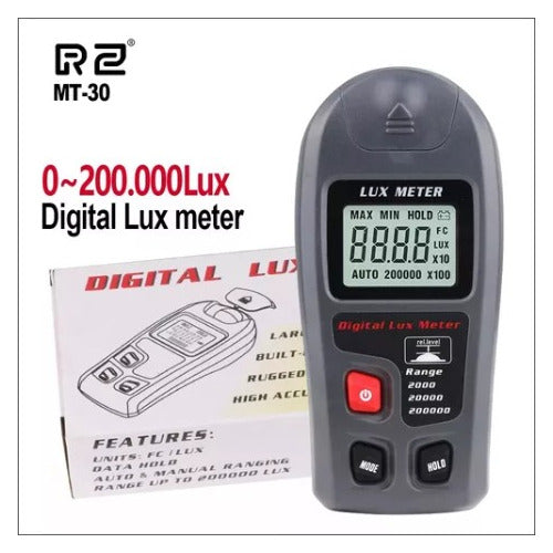 Luxómetro Digital Medidor De Luz Autorrango 200.000 Lm 4