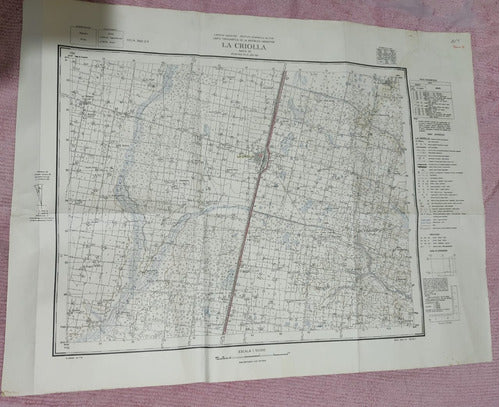 Antigua Carta Topografíca Ejército Argentino 0