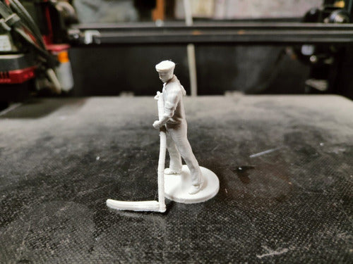 Miniature Harvesting Man, 1/32 Scale, White Color 2