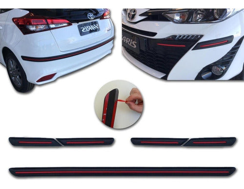 Kenny Toyota Yaris 2018 5p Red Bumper Protector 0