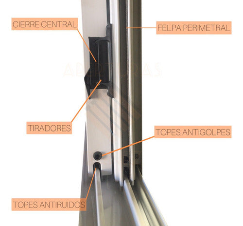 Aberturas Ibañez 120x60 Window with Glass Pane - Ideal for Kitchen 1