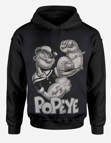 H+ Popeye The Sailor Hooded Sweatshirt Retro Comic Characters 0