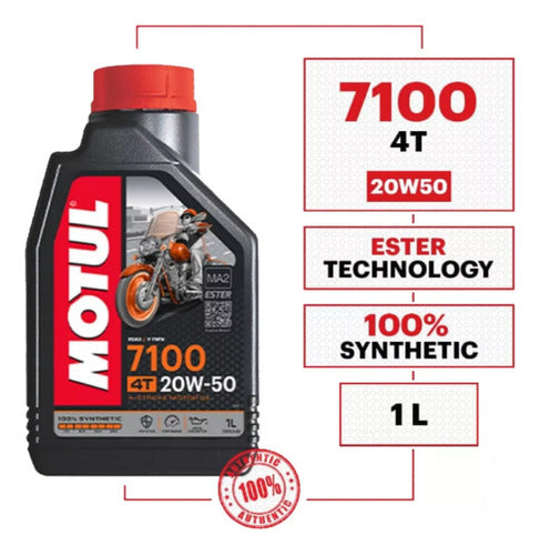 Kit Troca De Óleo Harley Fat Bob 18/20 Motul 7100 - Hf171b 1