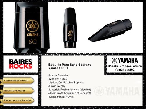 Yamaha Saxophone Mouthpiece Model 6C SS6C in Cuo 1