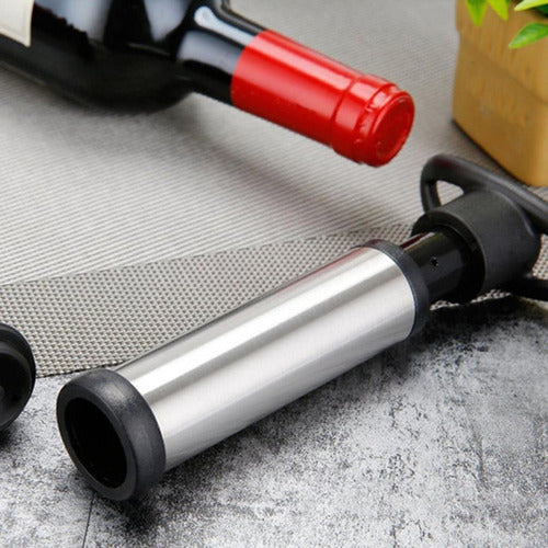 Art Home Vacuum Pump for Wine Bottle with Reusable Stoppers 3