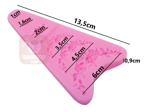 DarumaShop Silicone Flower Mold - Pink Rose Baking Fondant 1