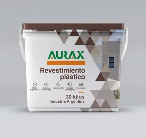 Aurax Revestimiento Plastico Texturado Grano Medio 30 Kilos 0