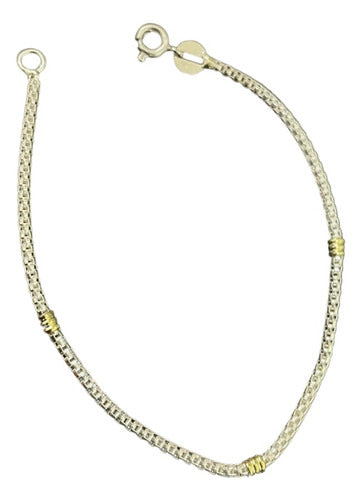 Paterson Joyería Pulsera Tubo Redonda Plata 925 Y Oro 0