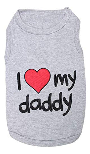 Parisian Pet Camiseta Parisiense Pet I Love Daddy Dog Pequeña 0