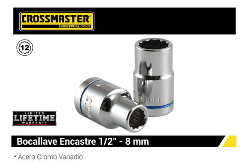 Crossmaster 28mm Striated Socket Wrench 1/2'' Encastre 1
