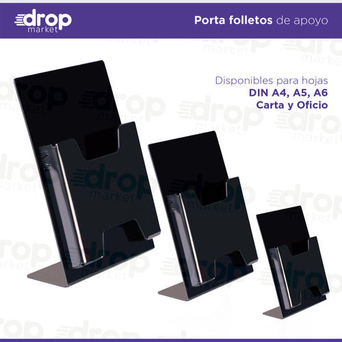 Dropmarket A4 Brochure Holder - Black 4