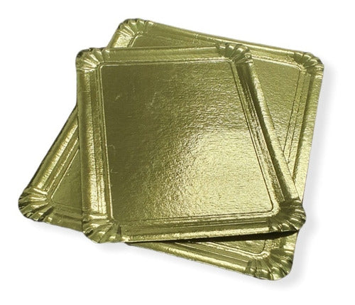 10 Pack Gold Metallic Rectangular Cardboard Trays 1/2 Kg 1