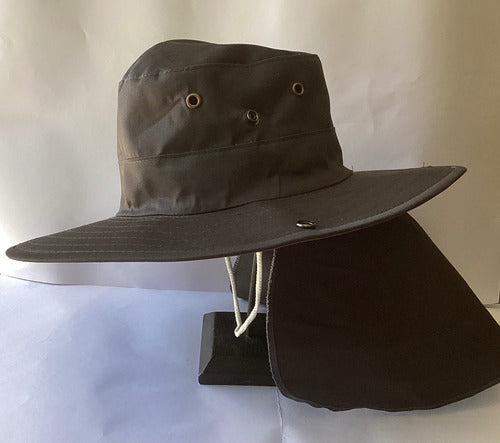 FE Australian Hat with Neck Flap and Adjustable Cord 1